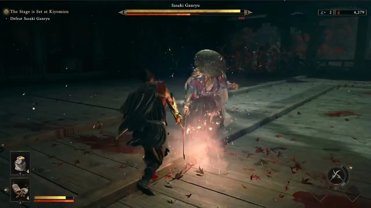 Executing a deflect counter against Sasaki Ganryu