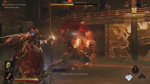Interrupting Shuten Doji blazing form with the Oni Bow